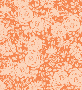 Flower House-Cottage Garden-Orange (Sold By 1/2 Meter)